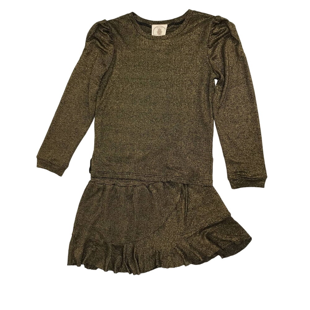 Muche & Muchette Women's Zea Gold Lurex 2 PC Top & Mini Skirt Set One Size